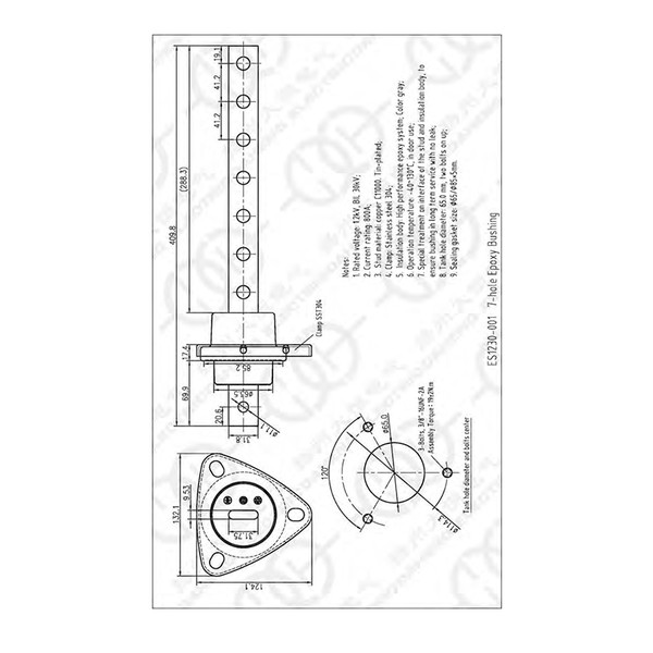 ES1230-001 Series Epoxy Bushing ES1230-001 Series Epoxy Bushing